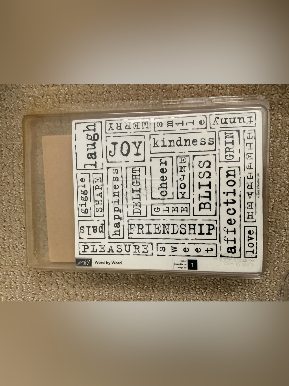 Stampin’ Up! Word by Word Unmounted Stamp Set New 2005
